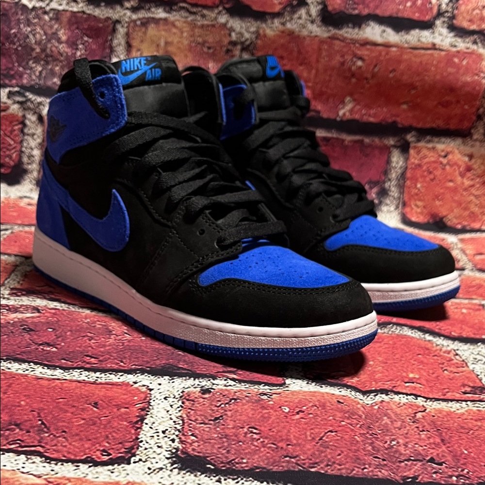 Nike Black and Blue High-Top Sneakers